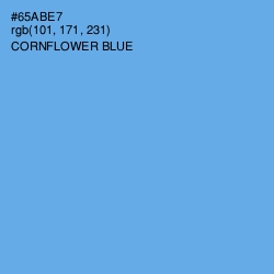 #65ABE7 - Cornflower Blue Color Image